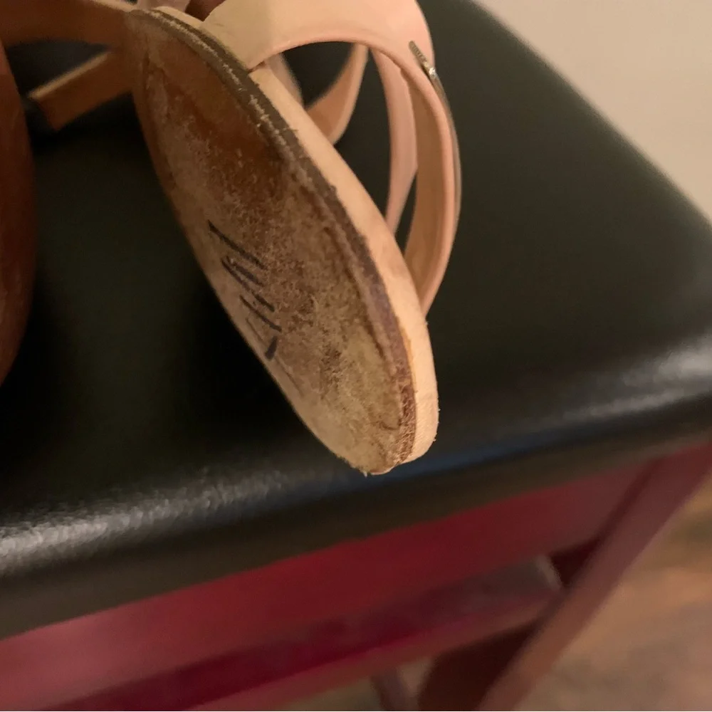 CHANEL lambskin logo sling back sandals - Picture 12 of 16